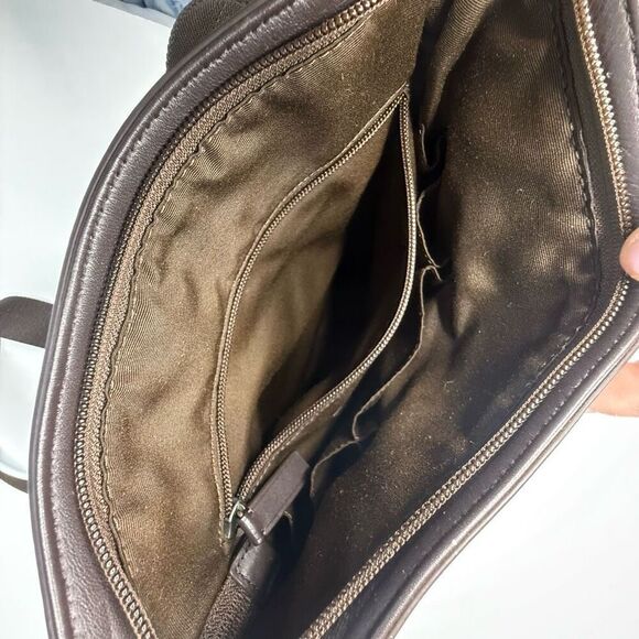 Coach Plaid Trans Atlantic Leather Messenger Bag F70751 Leather Trim, Crossbody, - Picture 10 of 13